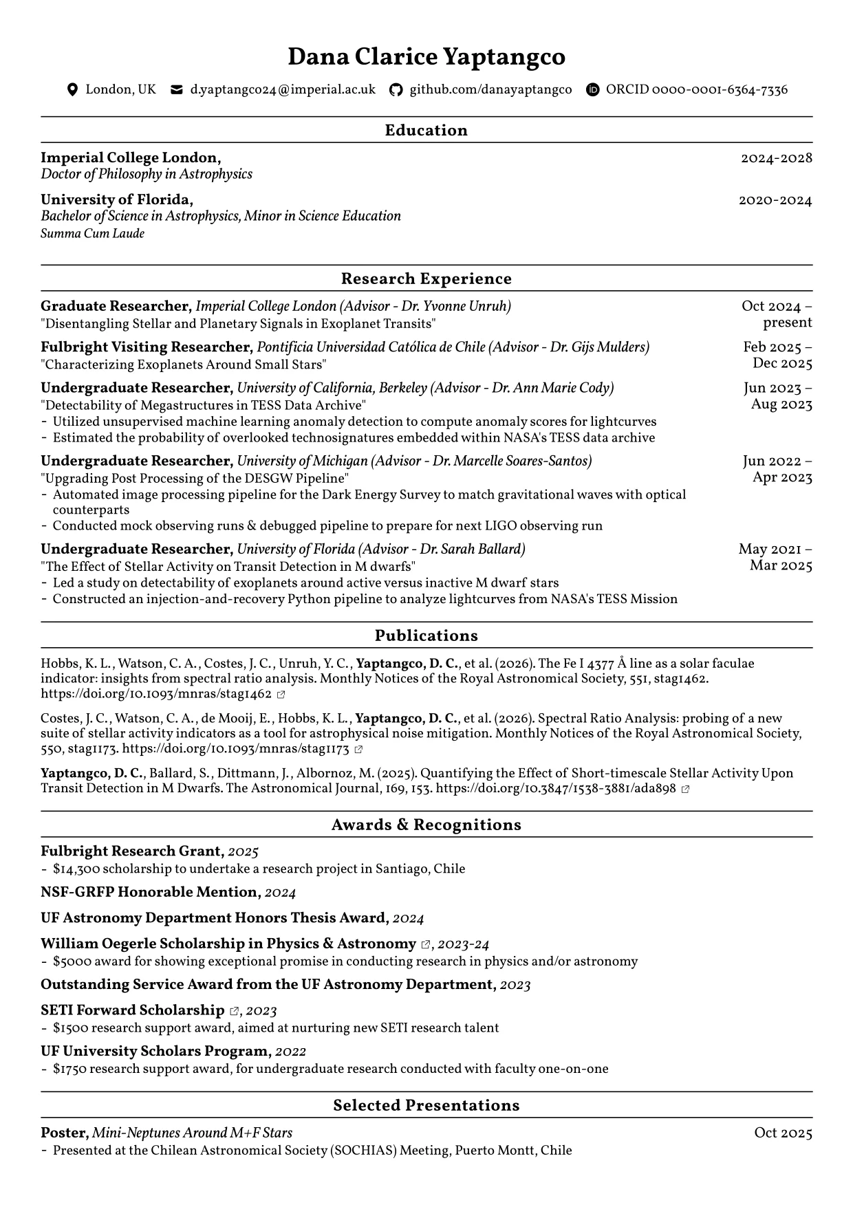 CV page 1